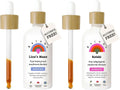 Alcohol Free Brain Health Bundle, Lion's Mane Mushroom Extract + Reishi Mushroom Tincture, Vegan Liquid Mushrooms U986
