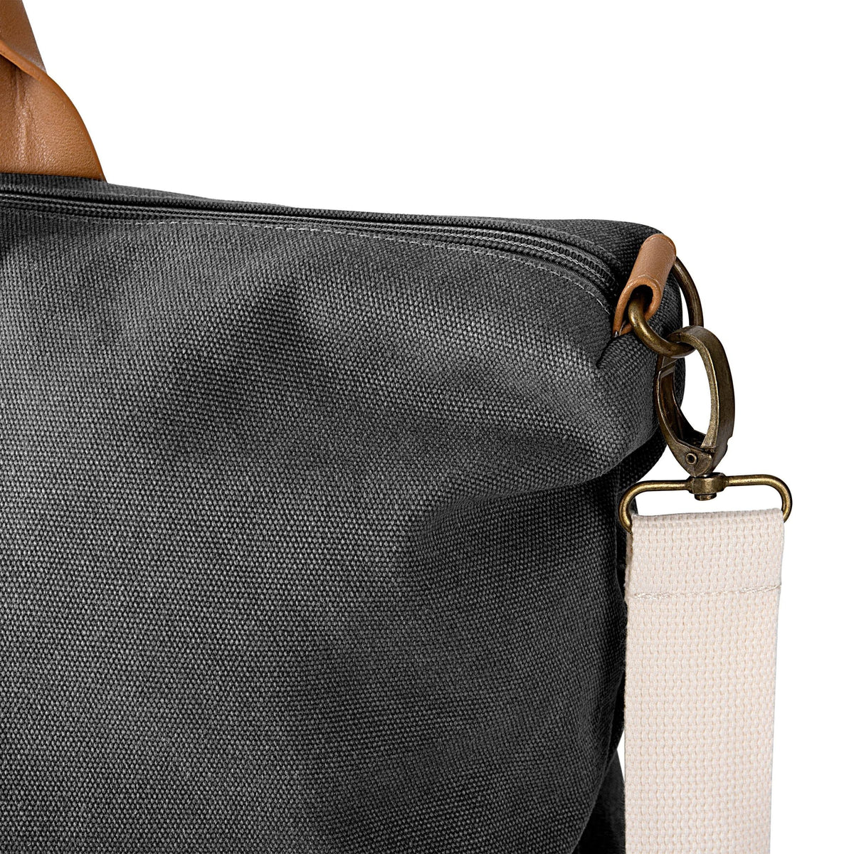 Black Washed Canvas Weekender B817
