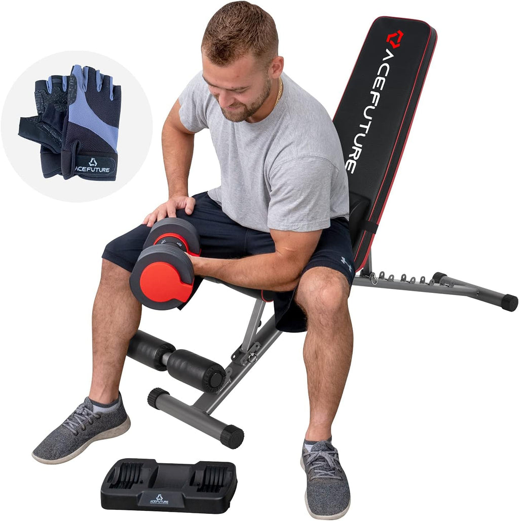 Adjustable Weight Bench with Lumbar Pad, 500 lbs Capacity W401