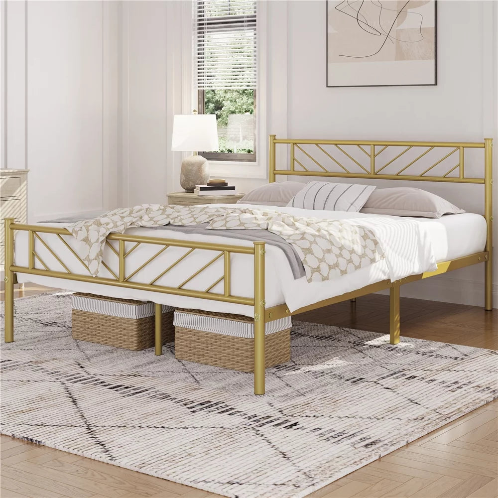 Queen Size Black Metal Platform Bed Z2172