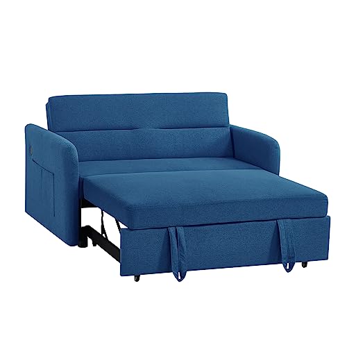 Cream Fabric Convertible Sofa Bed A88475