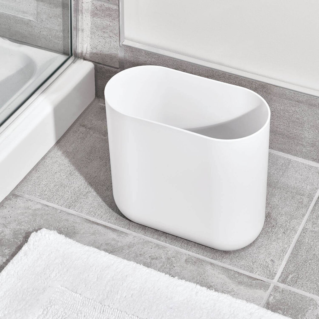 Slim White Waste Can F68638