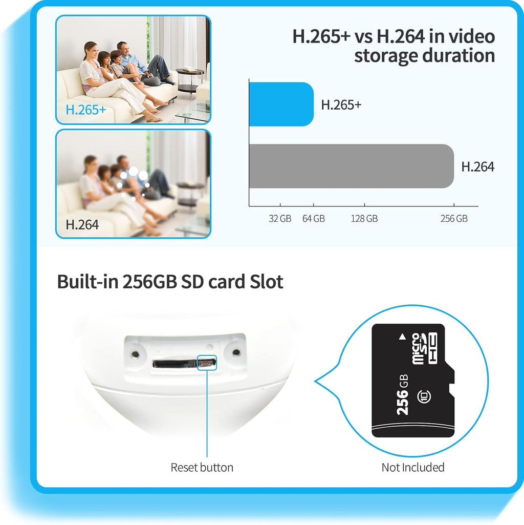 8MP 4K PoE Turret IP Camera with Built-in Mic H57990