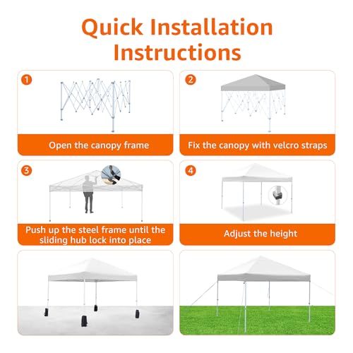 10 x 10 Pop Up Canopy Tent with Wheeled Carry Bag, Blue S46816