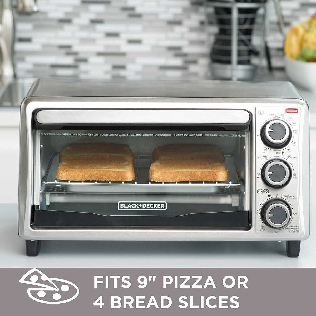 4-Slice Stainless Steel Toaster Oven L367