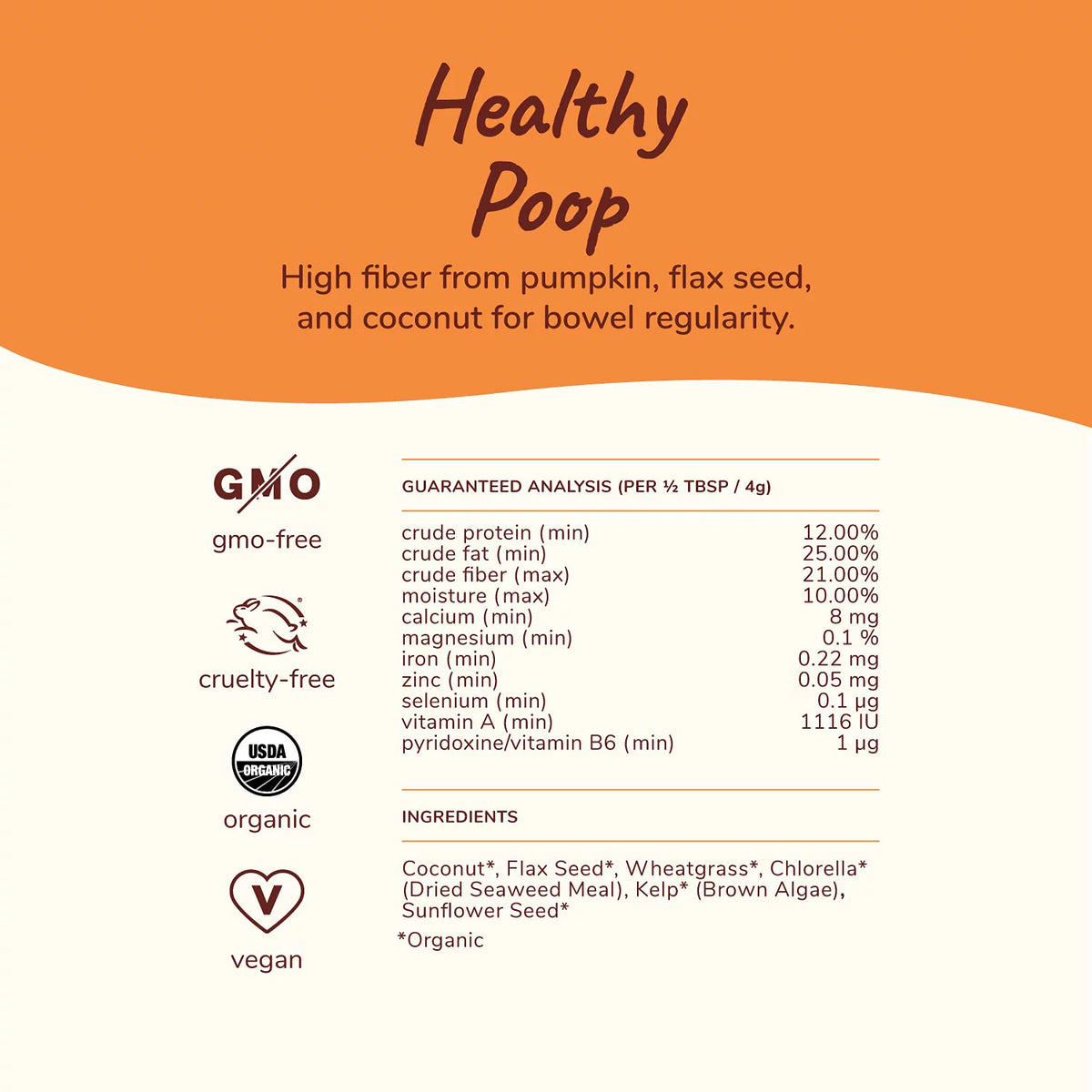 Organic Pumpkin Powder for Dogs & Cats 8 Oz N39960