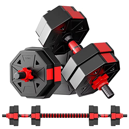 Adjustable Dumbbells Set, 20/30/40/60/80lbs Non-Rolling Hexagon O487