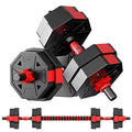 Adjustable Dumbbells Set, 20/30/40/60/80lbs Non-Rolling Hexagon O487