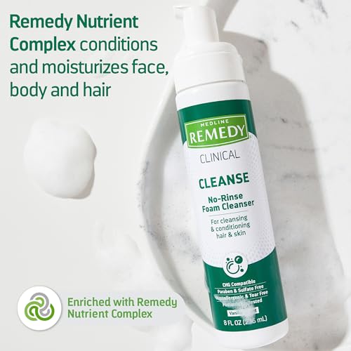 Vanilla Scent No-Rinse Foam Cleanser, 8 fl oz T86601