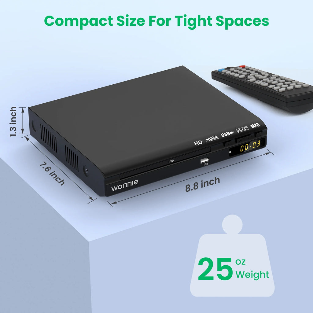 DVD Player with HD AV Coaxial Output and USB Input B609