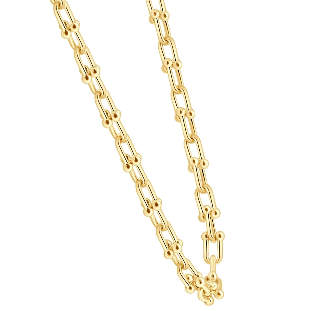 14k Yellow Gold 24" Chain Necklace 26 Grams 7.5mm Thick N101