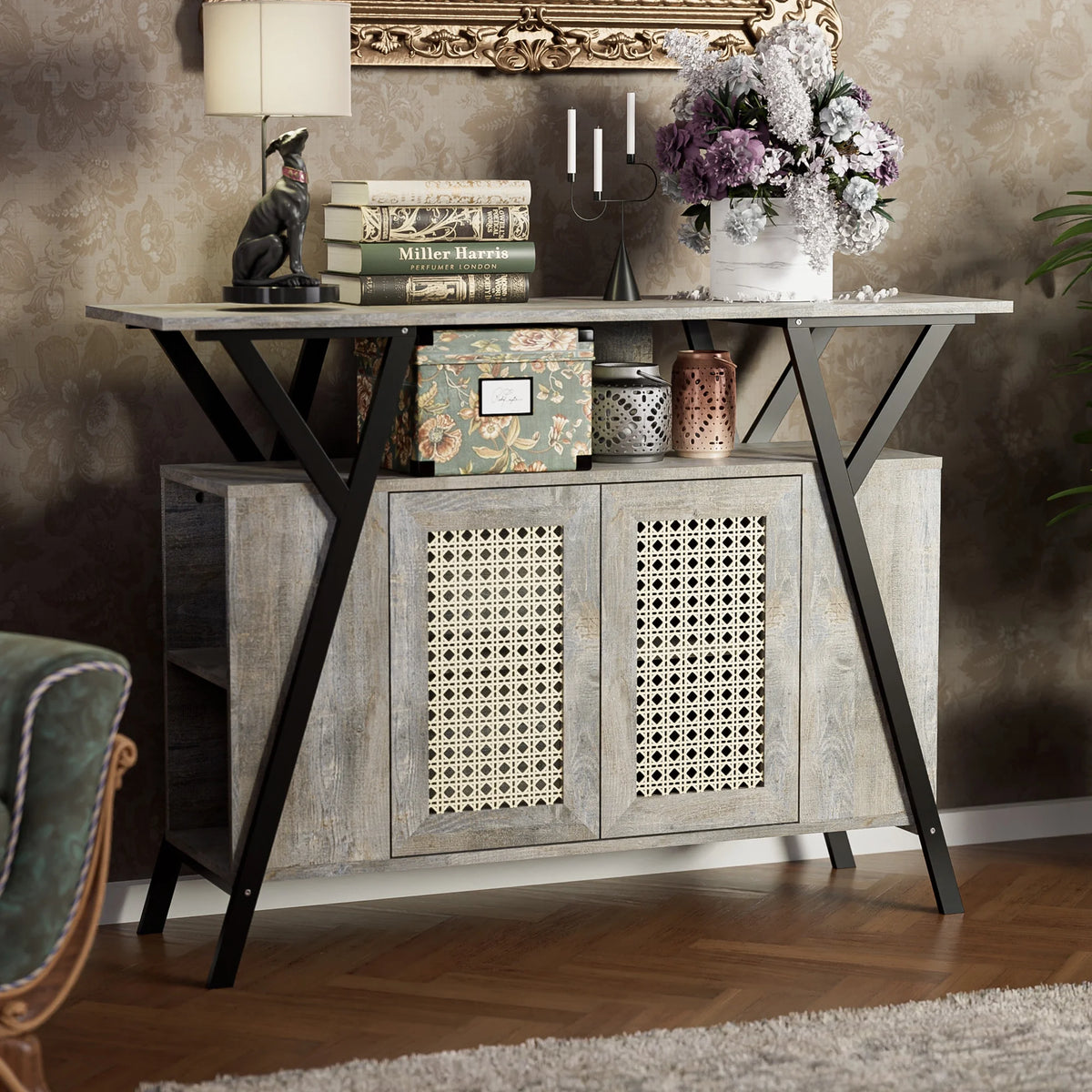 Entrance Storage Cabinet with Adjustable Shelves L2333