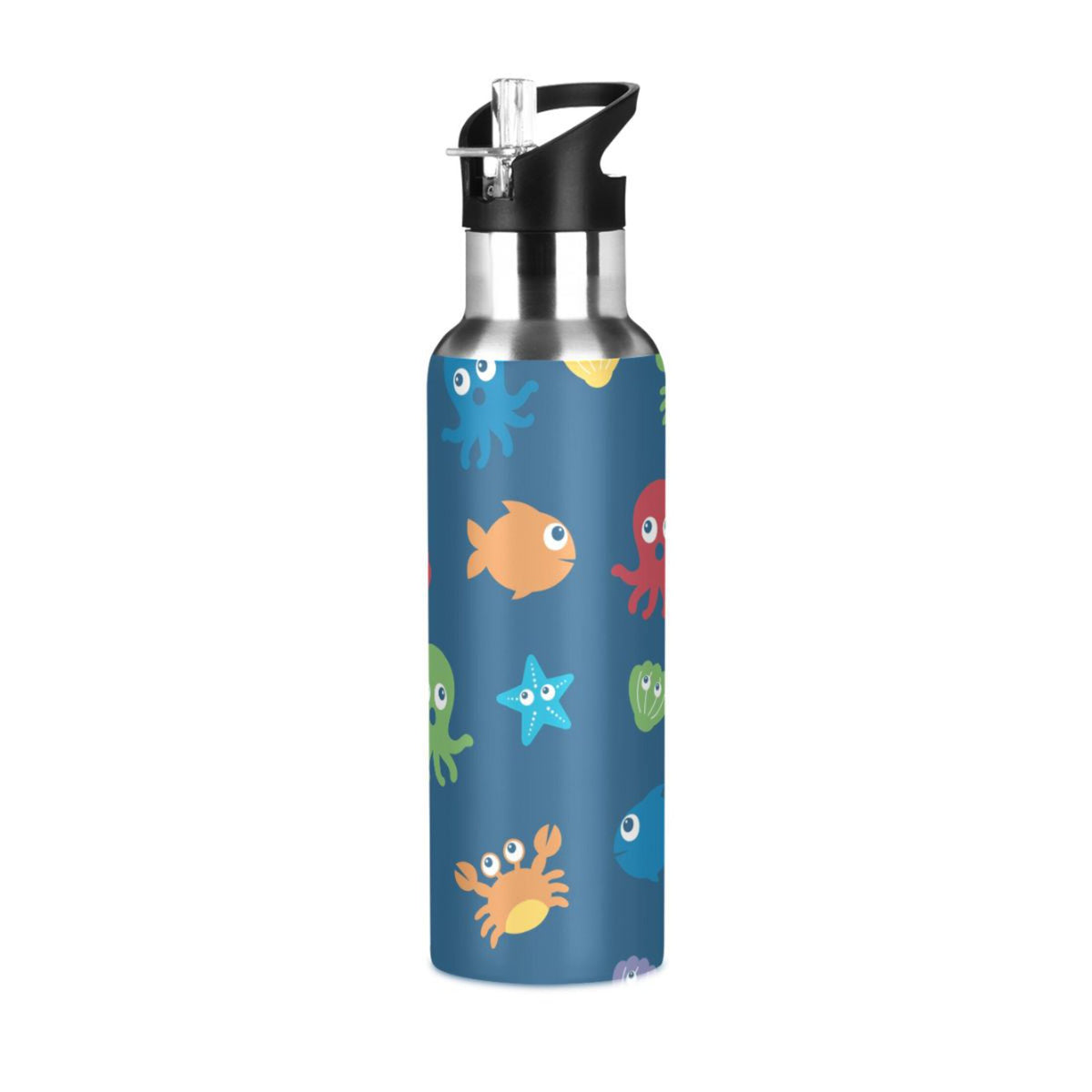 Stainless Steel Insulated Water Bottle with Straw Lid D652279