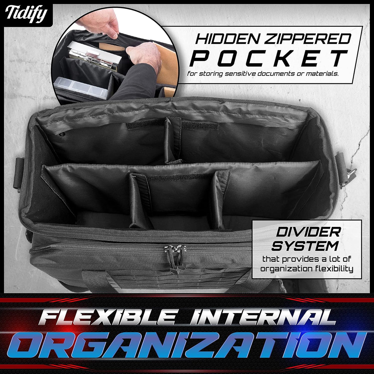 Tactical Gear Bag with MOLLE Organizer, Heavy Duty & Water Resistant J939