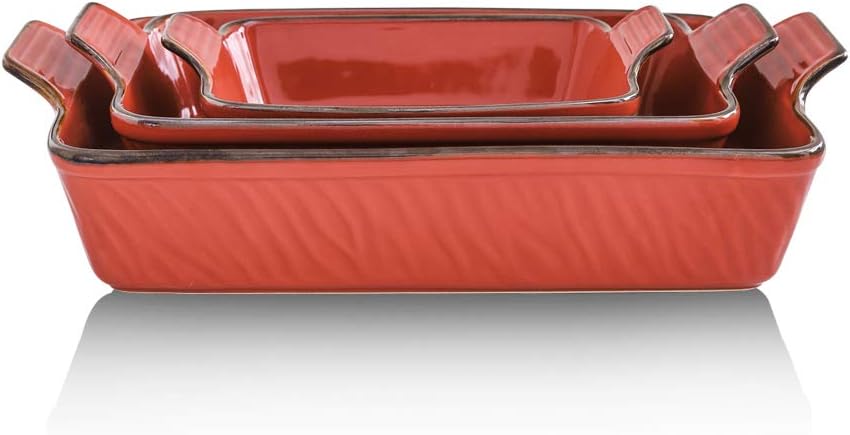 Ceramic Baking Dish Set, 3 Piece, 9 x 13 Inches F928902
