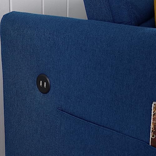 Cream Fabric Convertible Sofa Bed A88475