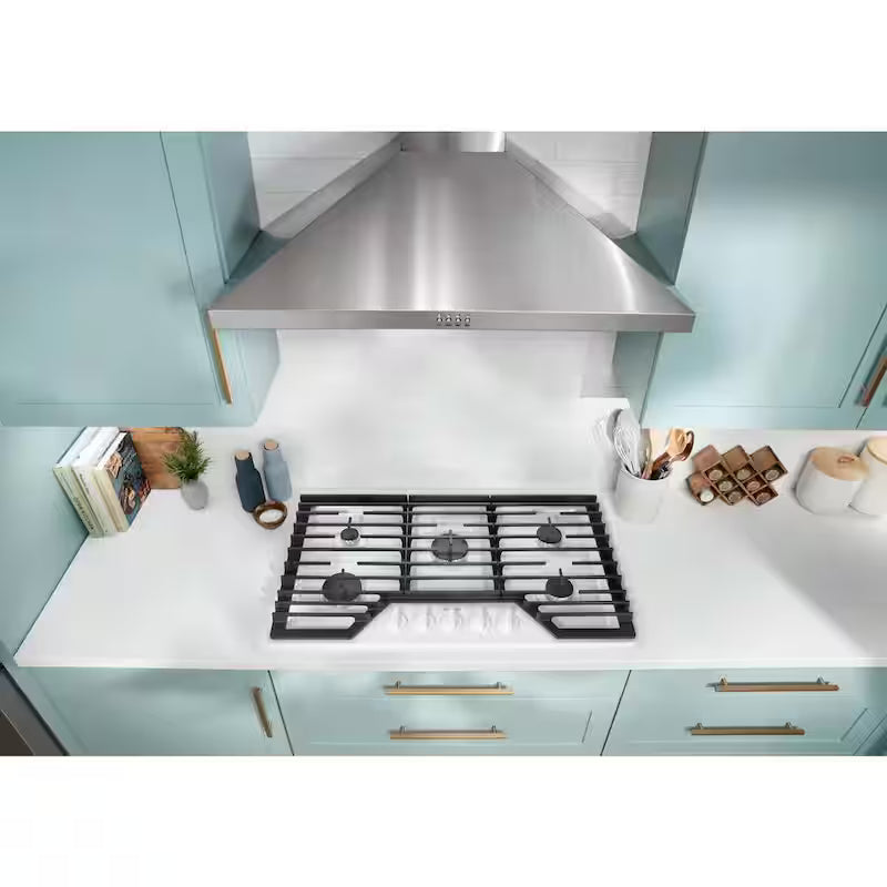 5-Burners Recessed Gas Cooktop in White M32853