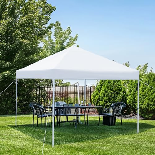 10 x 10 Pop Up Canopy Tent with Wheeled Carry Bag, Blue S46816