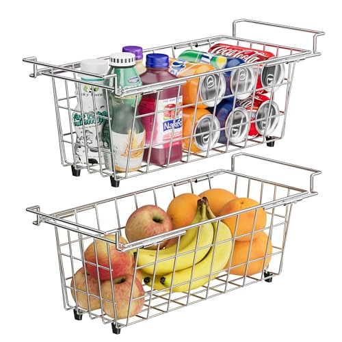 Expandable Stainless Steel Wire Freezer Baskets 2 Pack M94513