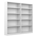 Black 5 Shelf Bookcase Set of 2 L77897