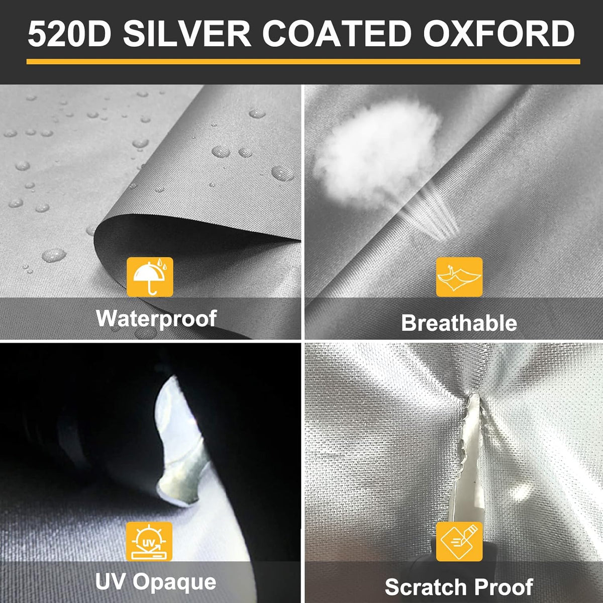 520D Oxford Pop-Up Camper Cover Fits 16'-18' Waterproof UV-Proof M79820
