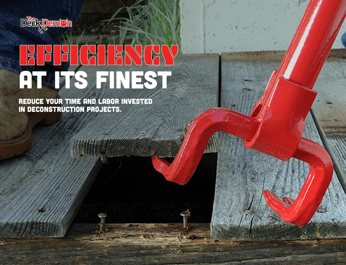 Red Steel Pallet Buster Deck Wrecker Tool, 44 Inch Non-Slip Handle, Pack of 2 U21518
