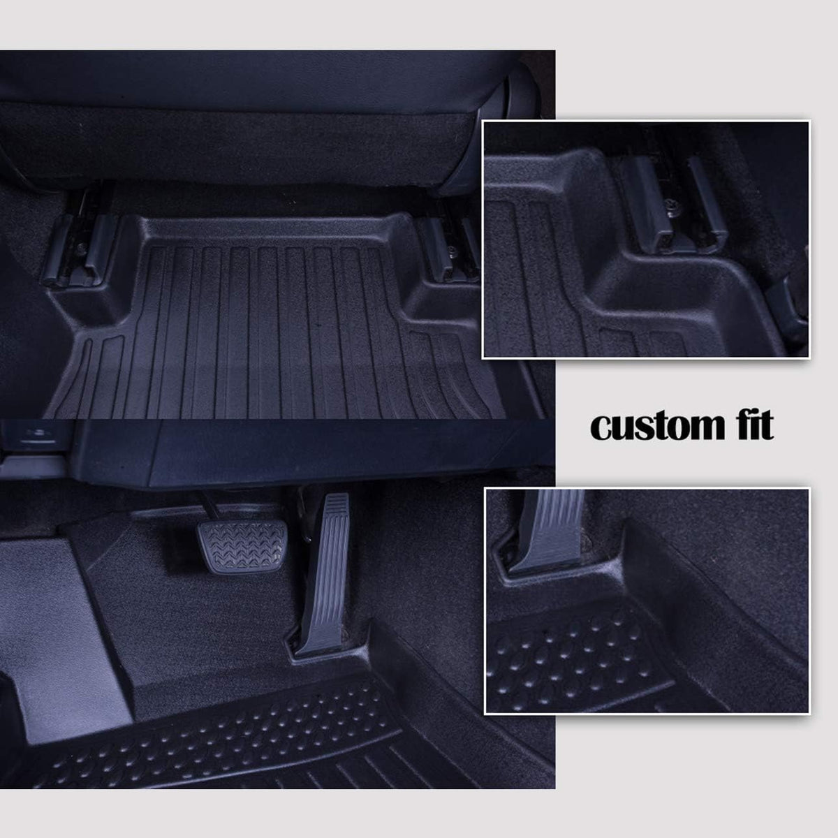 Black Custom Fit All Weather Rubber Floor Mats W74088