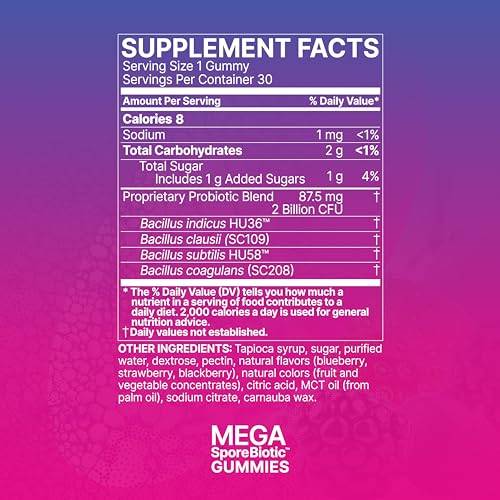 180 Capsules Probiotic Supplement with Bacillus Coagulans and Bacillus Subtilis I29047
