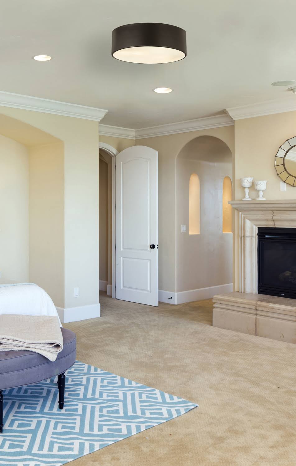 3 Light Flush Mount Bronze Finish A7432