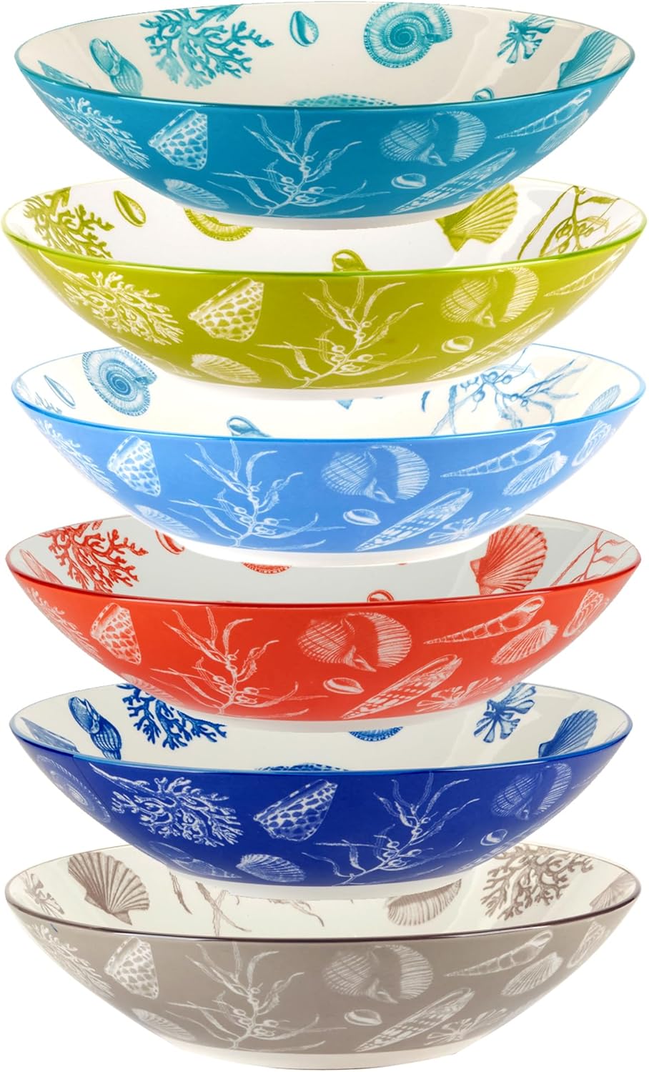 Set of 6 Multicolor 40oz. Bowls A842486
