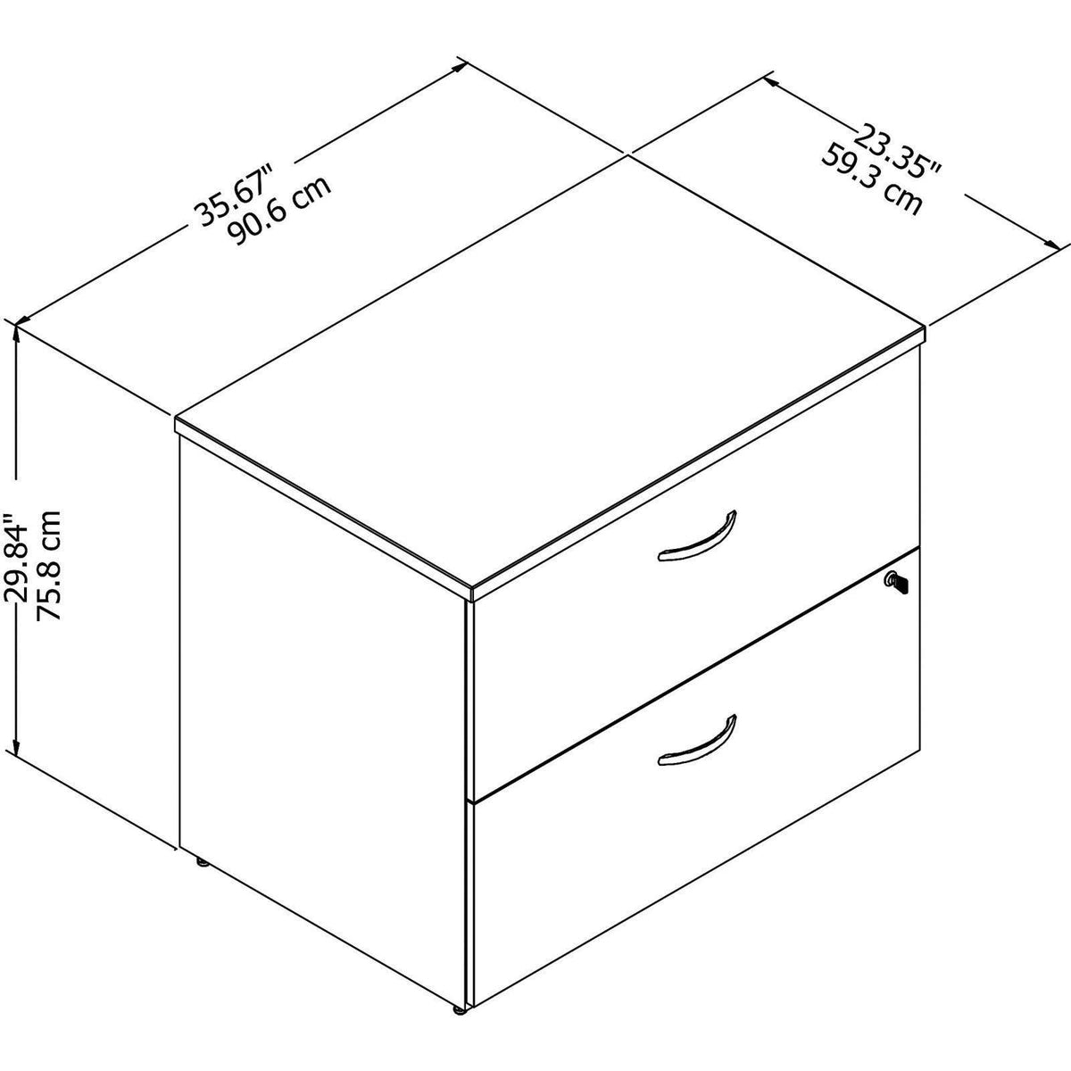 Storm Gray Lateral File Cabinet X601079