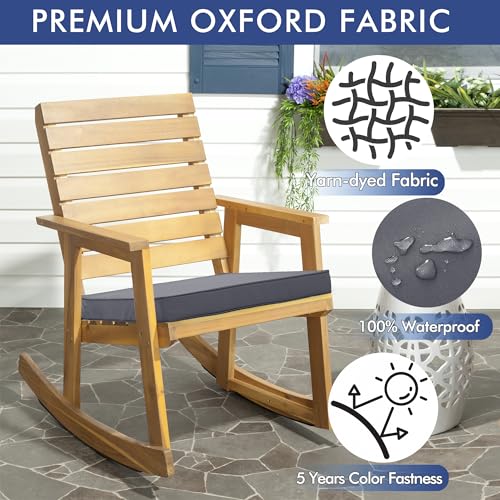 Waterproof Outdoor Chair Cushions 19 x 19 Inch Set of 2 C26749