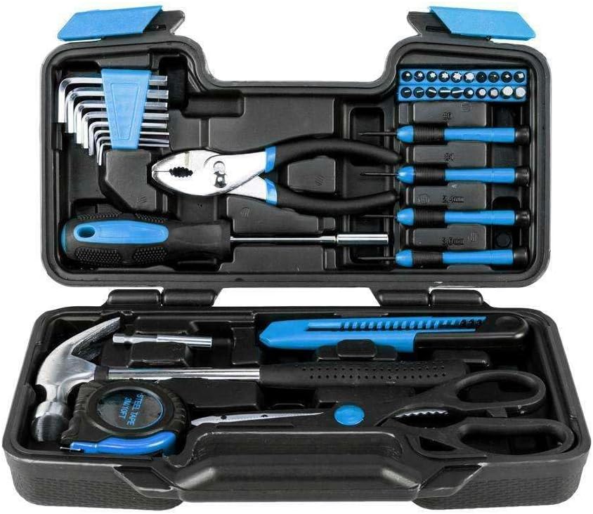 Blue 39 PCS Portable Tool Set with Carry Case B995