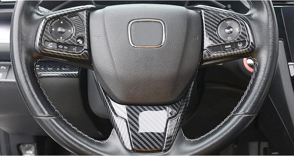Interior Center Console Dashboard Panel Headlight Switch Steering Wheel AC Vent Cover Trim Combo Kit E5454