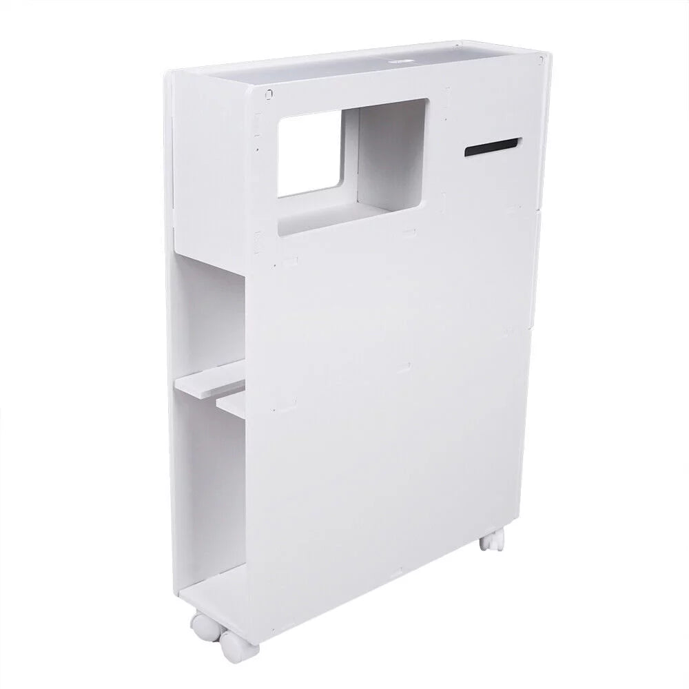 Slim Bathroom Storage Cabinet Floor Standing Organizer Shelves M867704