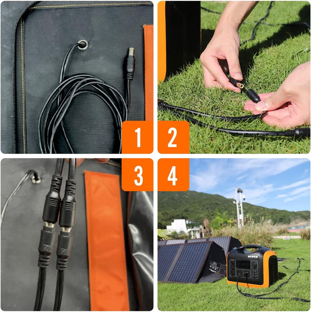Solar Generator 1800W/1488Wh with 2 X 100W Foldable Solar Panel Portable Power Station LiFePO4 Battery A1448
