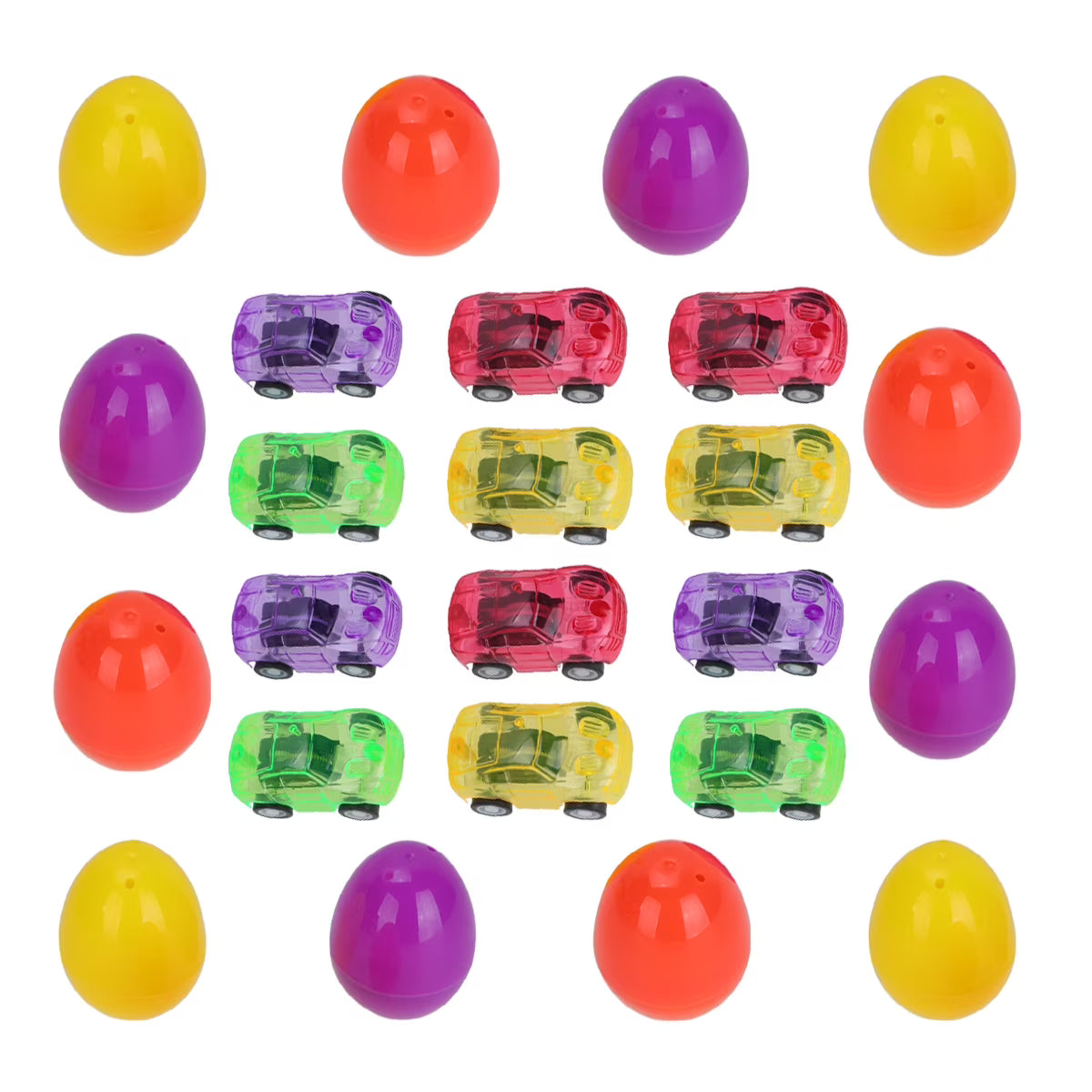 12 Set Easter Surprise Egg and Car Toy for Children Toddlers W73824