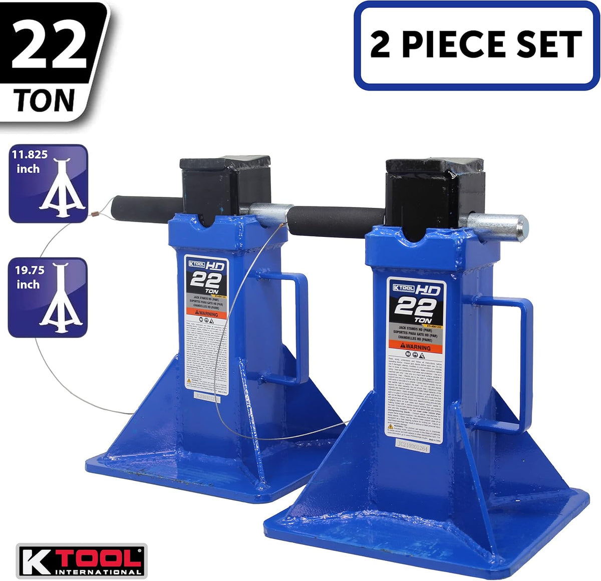 6 Ton Steel Jack Stands Pair Y24276