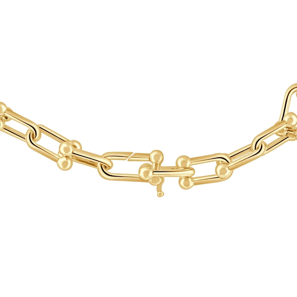 14k Yellow Gold 24" Chain Necklace 26 Grams 7.5mm Thick N101