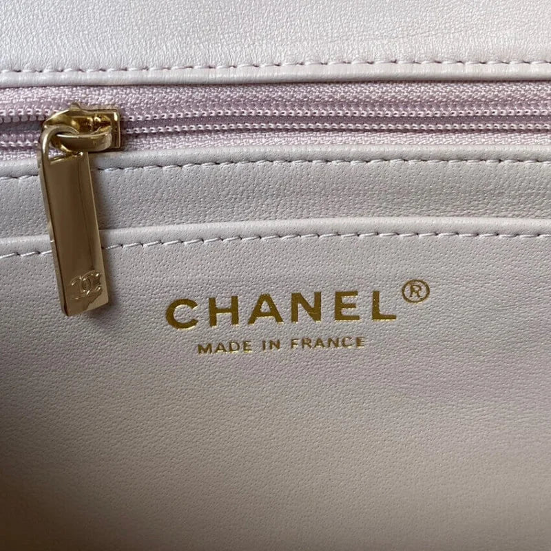 Mini Flap Bag With Top Handle Iridescent Lambskin W38120