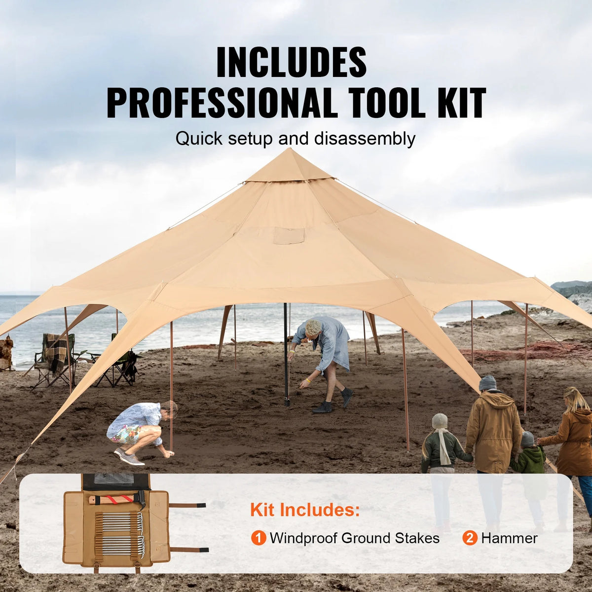 Canvas 4 Seasons Bell Tent with Stove Jack R690