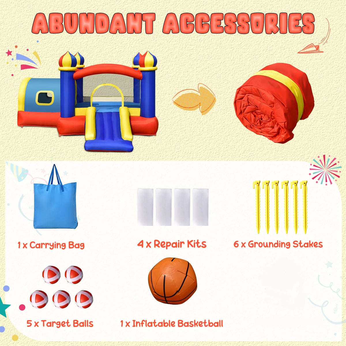 Kids Inflatable Bounce House Jump Bouncer O8374
