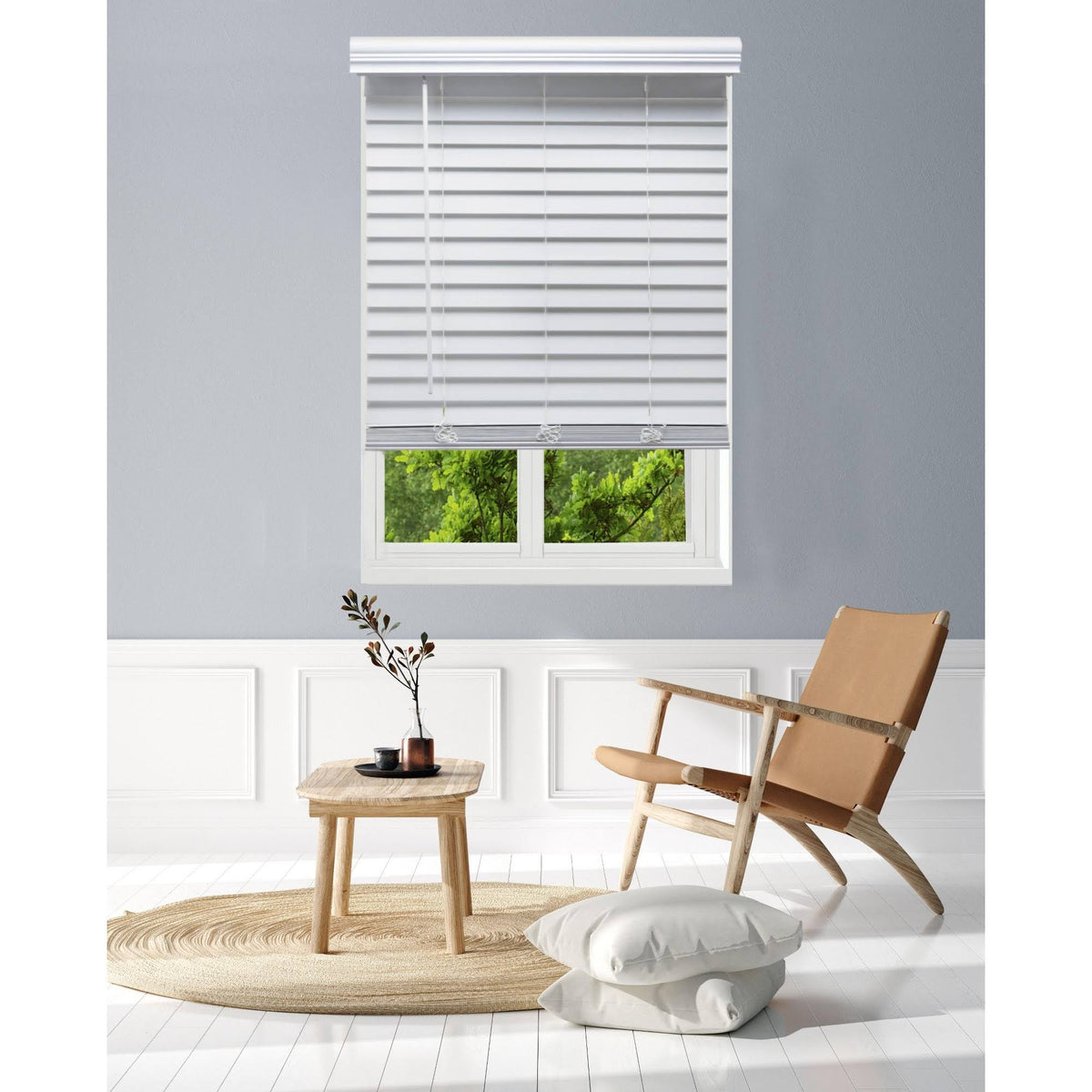 White Faux Wood Blinds T688584