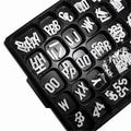 White Helvetica Letters E685