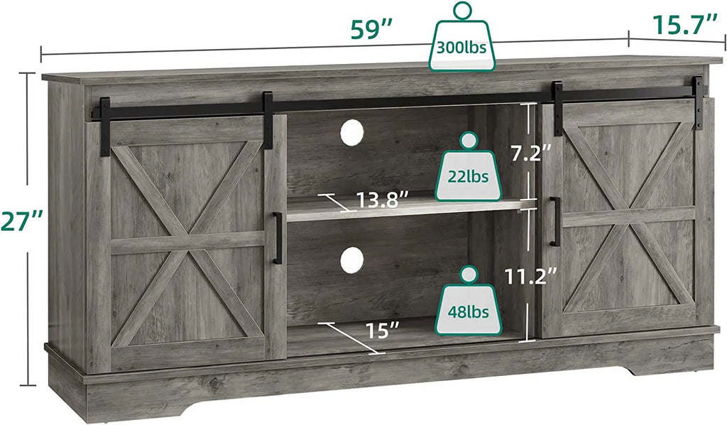 Rustic Wood TV Stand for 65 Inch TV Z13473