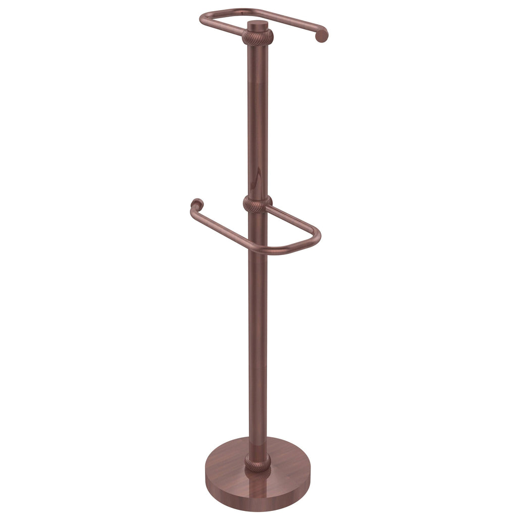 Satin Brass Free Standing Toilet Tissue Stand I512250