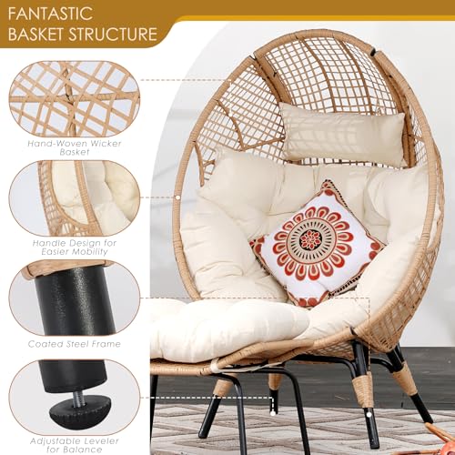 Oversized Egg Chair with Ottoman R953425