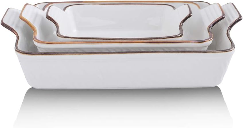 Ceramic Baking Dish Set, 3 Piece, 9 x 13 Inches F928902