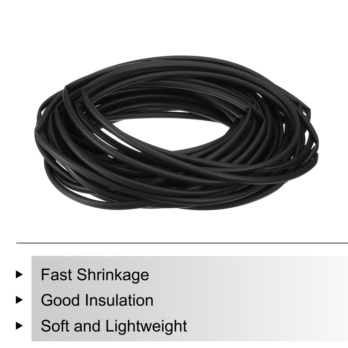 2pcs 4mm Dia 50ft Heat Shrink Tubing 4:1 Dual Wall Adhesive Lined Waterproof Black O614