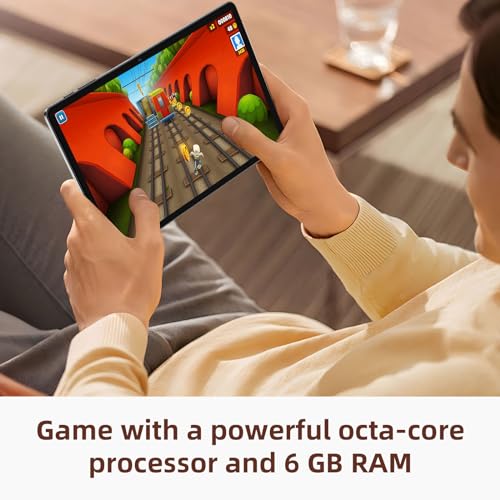 Black 11 Inch Android 14 Tablet, 12GB RAM 128GB ROM 1TB Expand U346